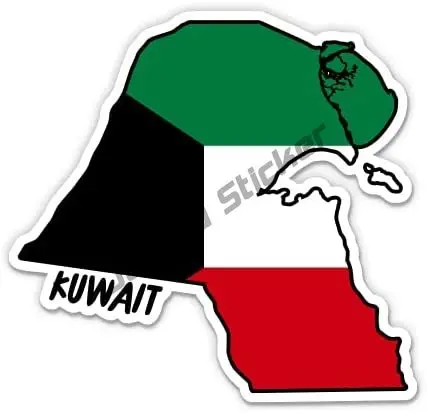 Kuwait Map with Flag Vinyl Sti - Car Accessories Kuwait review and price