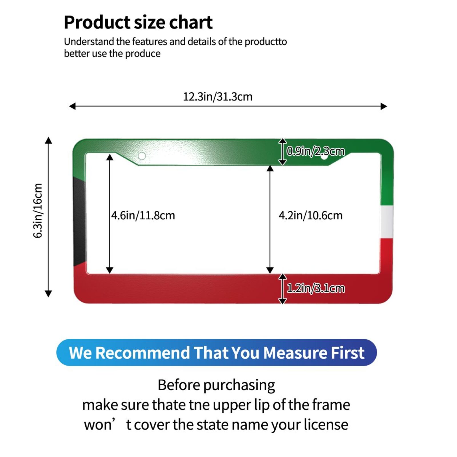 Kuwait Flag Pattern Universal  - Car Accessories Kuwait review and price