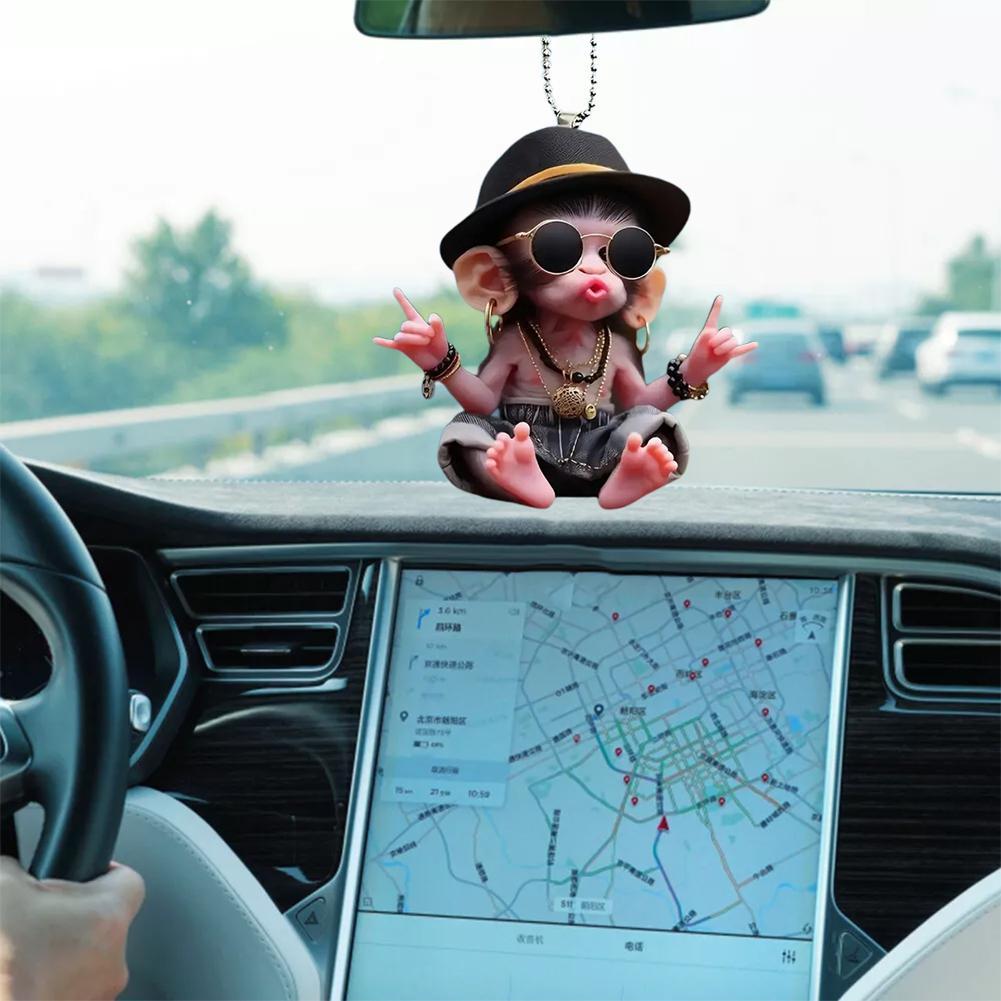 Monkey Keychain Creative Carto - Car Accessories Xmas Gifts review and price