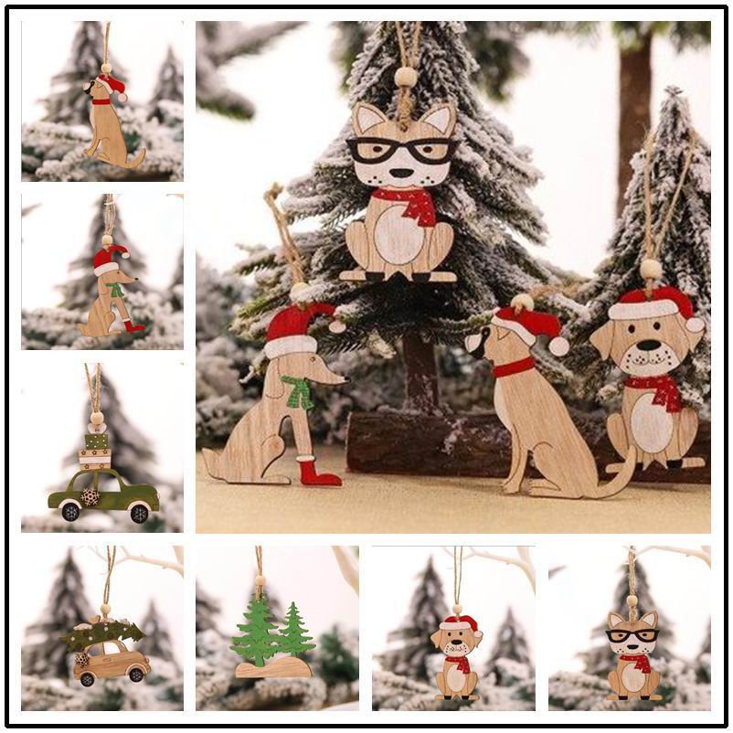 8 PCS christmas pendant  woode - Car Accessories Xmas Gifts review and price